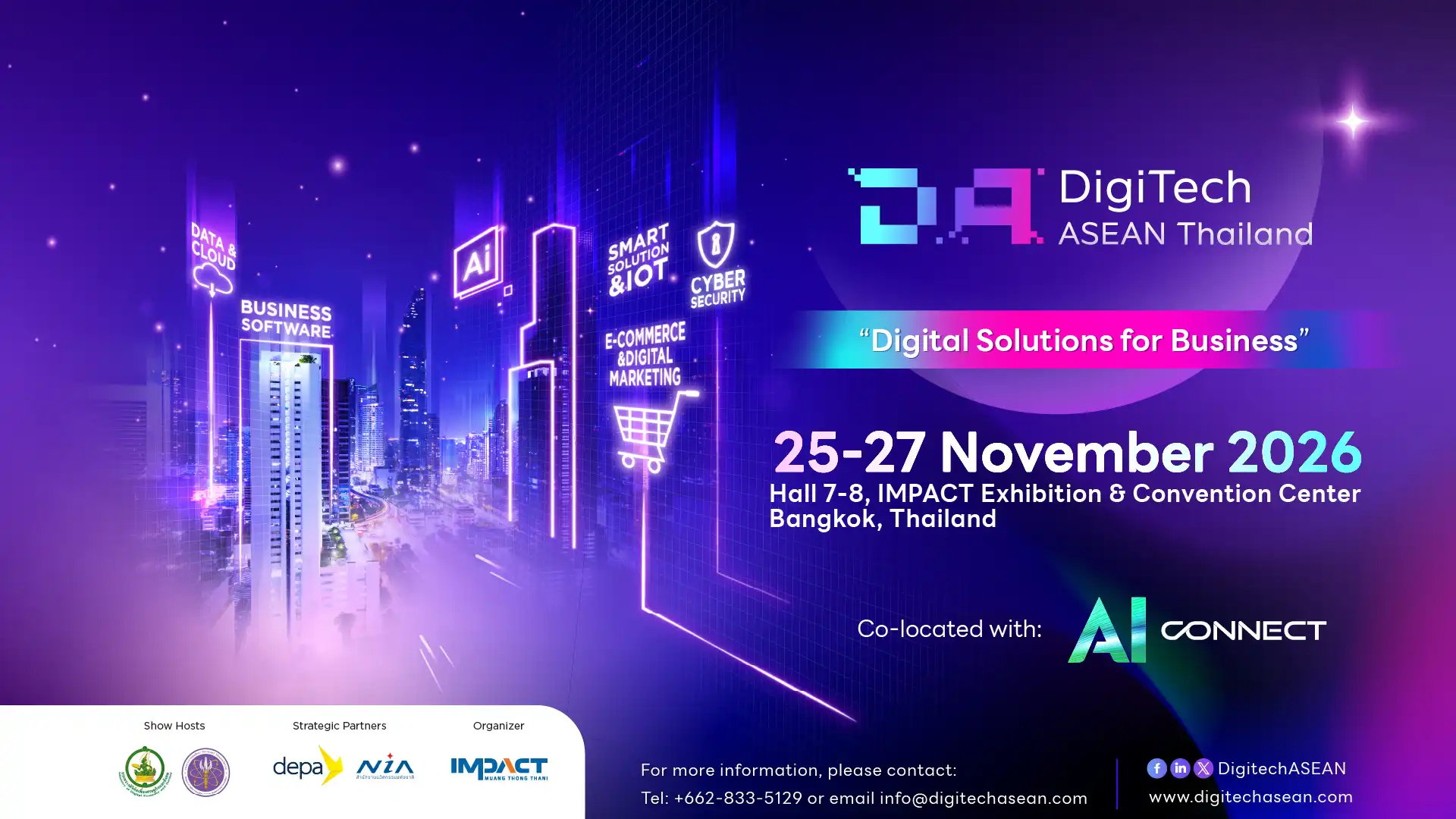  DigiTech ASEAN Thailand & AI Connect 2026 to Bring Southeast Asia's Digital Economy Together in Bangkok